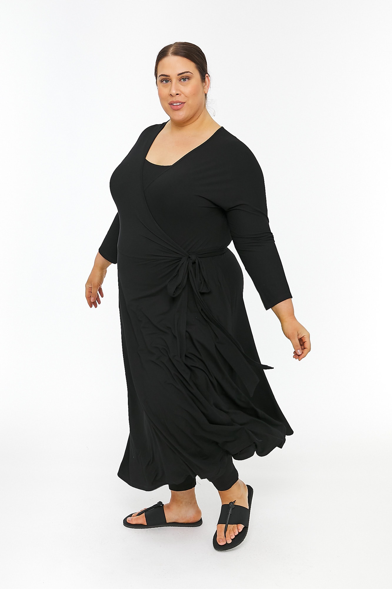 Foundation Wrap Dress Black (FINAL SALE) – Kennedys Boutique